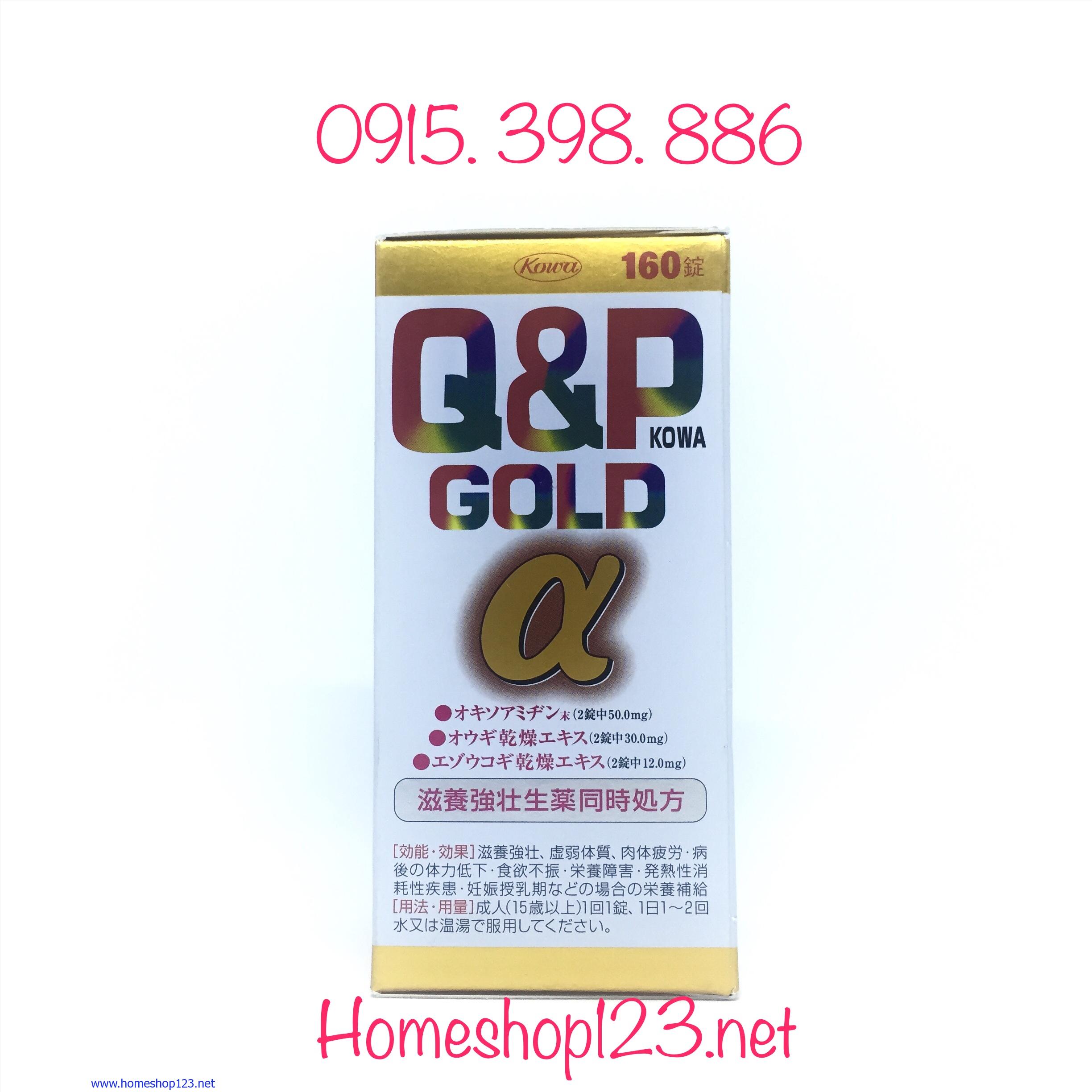 Q&P Gold α 160 viên - Bổ sung vitamin chống suy nhược, tăng đề kháng