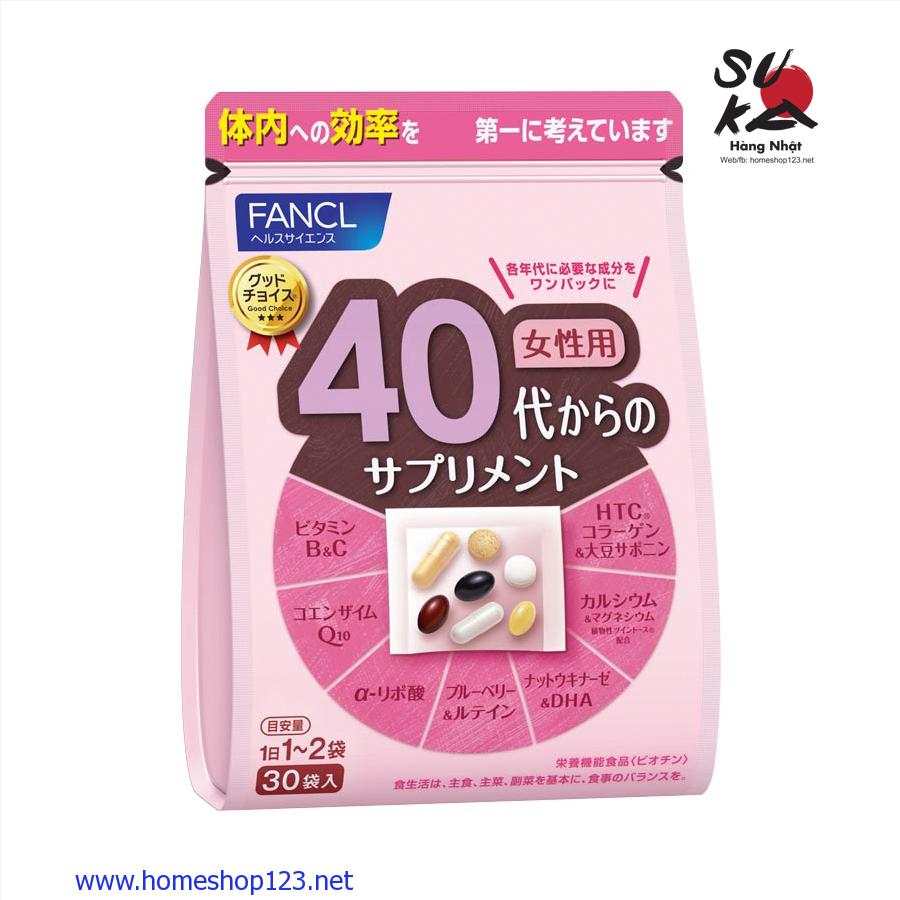 Viên uống bổ sung Vitamin cho Phụ Nữ từ 40 tuổi - Fancl Nhật Bản