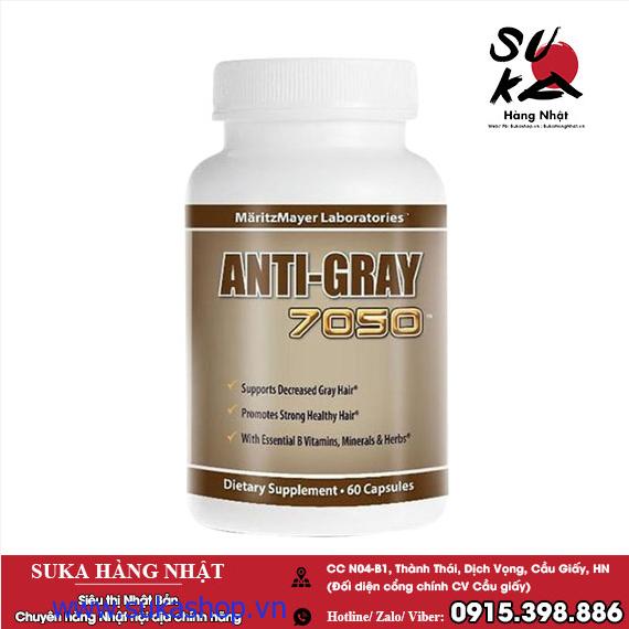 Viên uống hỗ trợ cải thiện tóc bạc sớm - Anti Gray Hair 7050