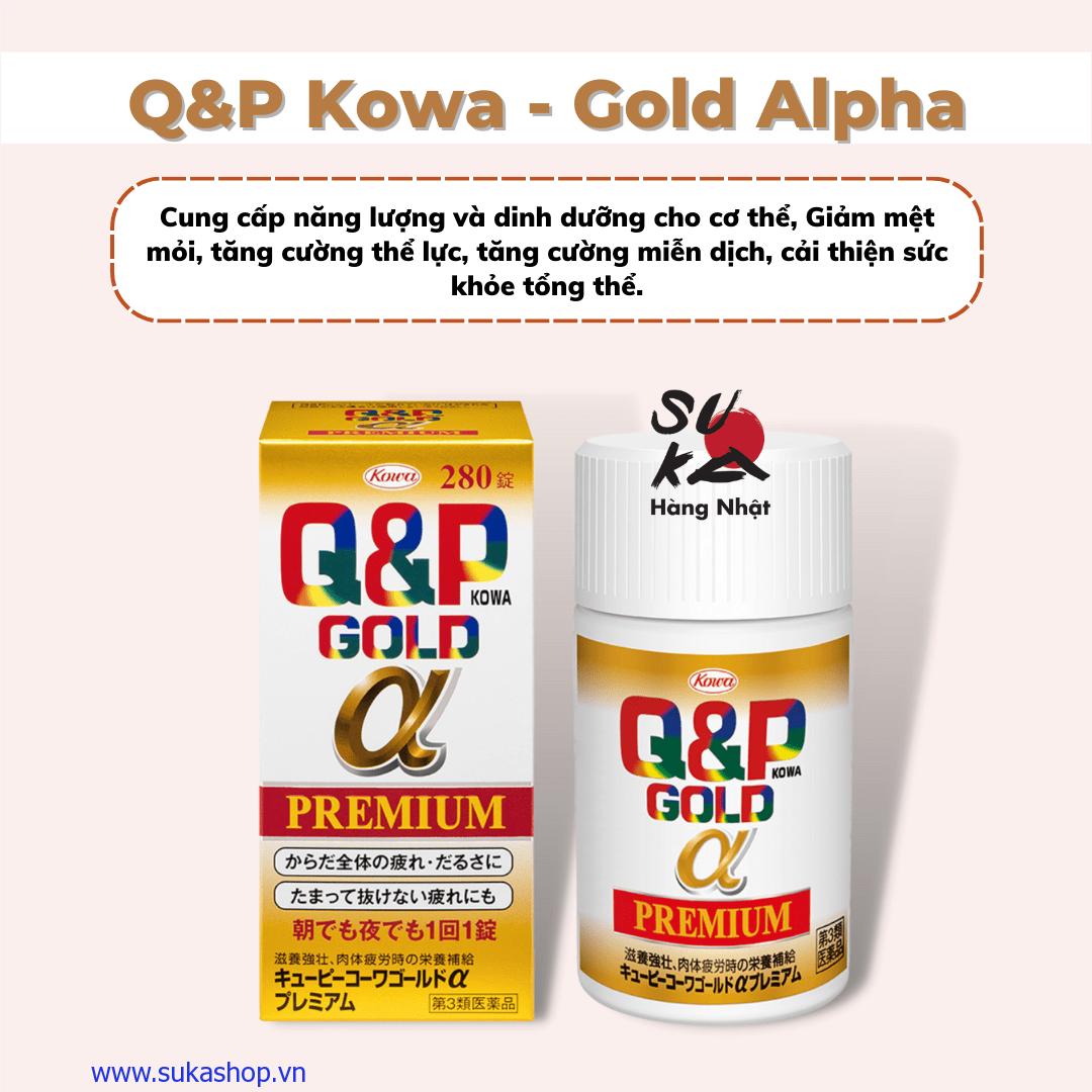 VIÊN UỐNG Q&P KOWA - GOLD ALPHA - BỔ SUNG NĂNG LƯỢNG, GIẢM MỆT MỎI, TĂNG CƯỜNG THỂ LỰC