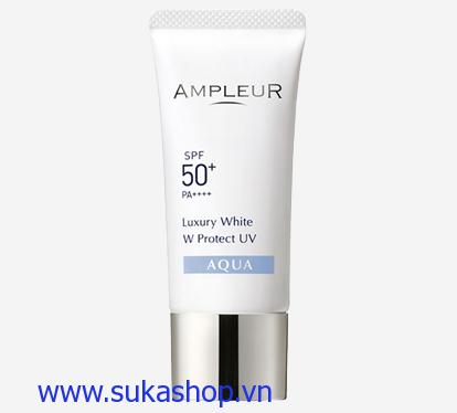 Kem chống nắng Ampleur dưỡng trắng Luxury White W UV AQUA