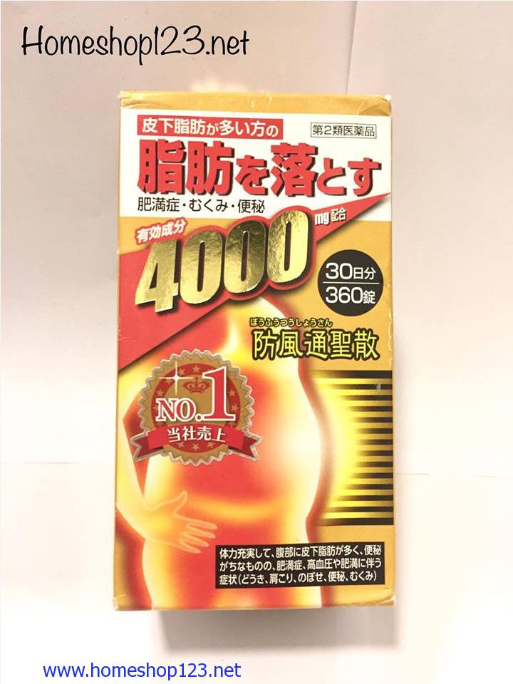 Viên uống giảm mỡ bụng 4000 mg Nhật Bản