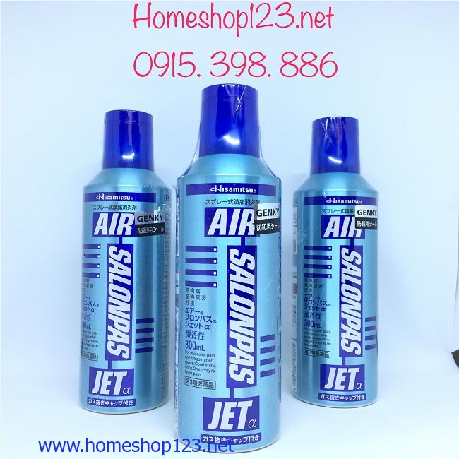 Chai xịt giảm đau khớp Air Salonpas Jet 300ml của hãng Hisamitsu