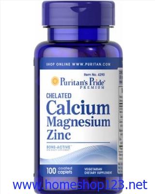  Viên uống bổ sung canxi Puritan's Pride 100 viên - Calcium Magnesium Zinc