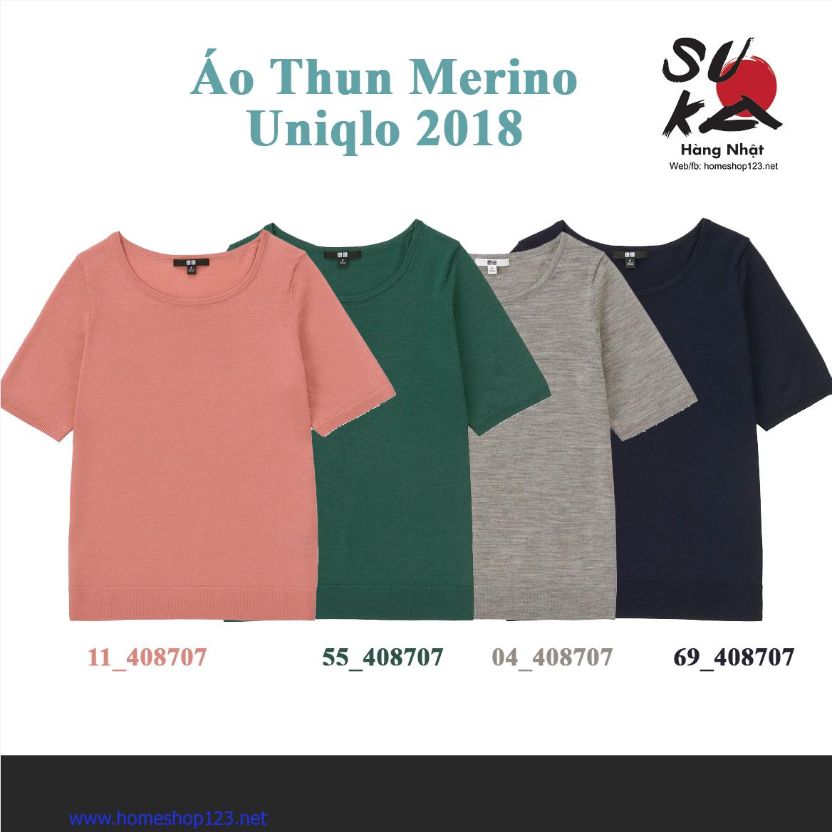 Áo len tăm tay lỡ Uniqlo MERINO EXTRA FINE 450506  Shop Mẹ Bi