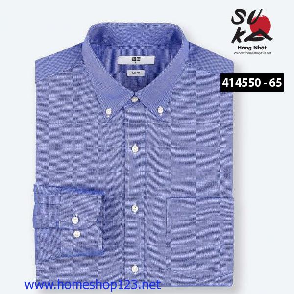 MENS EXTRA FINE COTTON BROADCLOTH LONG SLEEVE SHIRT CHECKED  BUTTON DOWN  COLLAR  2023  UNIQLO TH