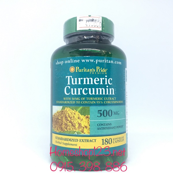 Tinh chất nghệ vàng Turmeric Curcumin 500mg 180viên
