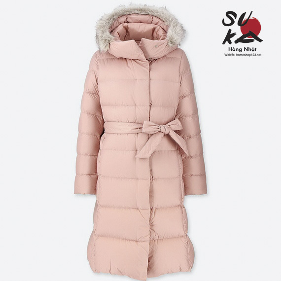 Áo lông vũ dáng dài siêu ấm Uniqlo Nhật Bản 409122-10 Pink