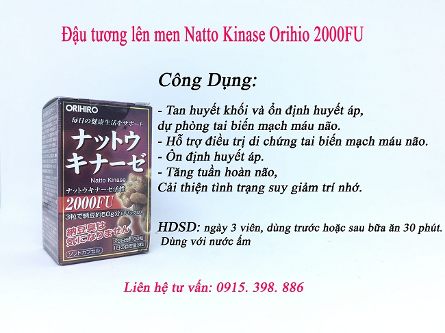 tác dụng của đậu tương lên men nhật bản natta kinase 2000fu orihiro