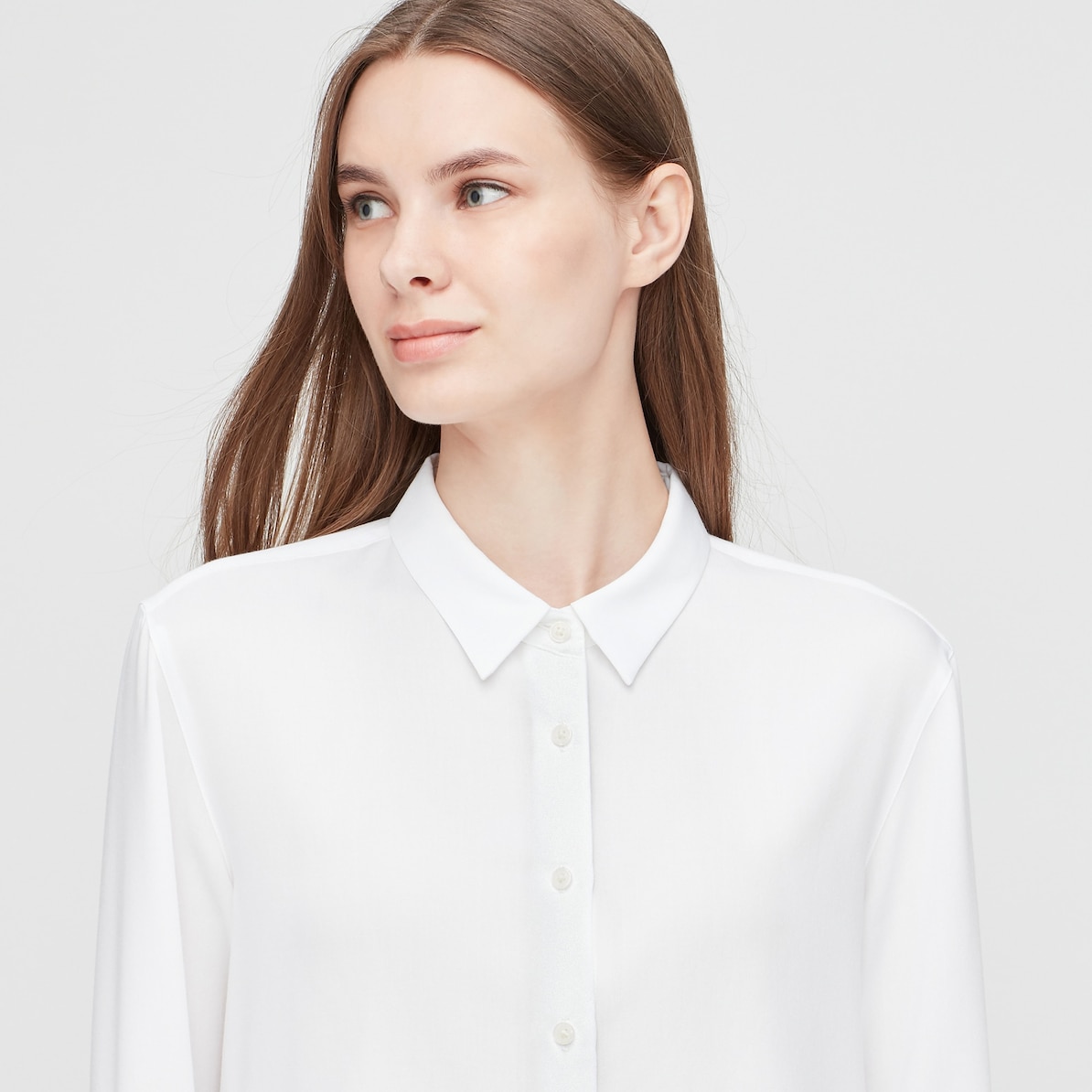 Áo sơ mi nữ Uniqlo vải lanh 2020 màu trắng  418394  Ijapan